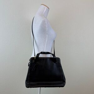 Vintage Max Mara Black Leather Crossbody Bag